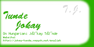 tunde jokay business card